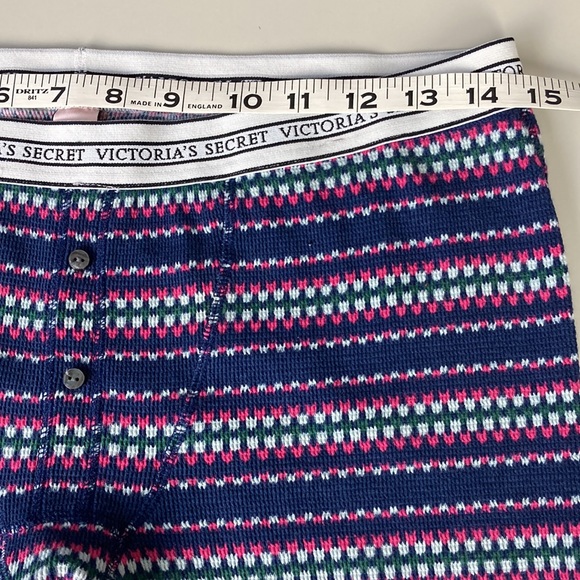 NEW Victoria's Secret Blue 2 Piece Knit  Pajama Set - Picture 14 of 16